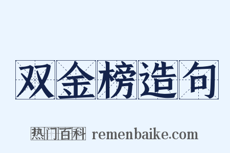 双金榜造句是什么意思的图片